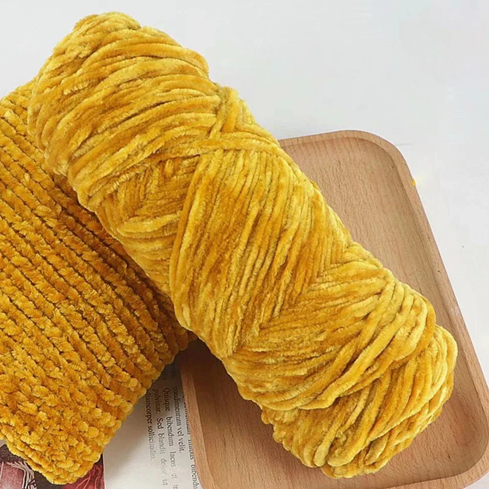 95g Chenille Soft Velvet Yarn Blended Knitting Wool Crochet Handmade Scarf Coat Baby Blanket And Hat