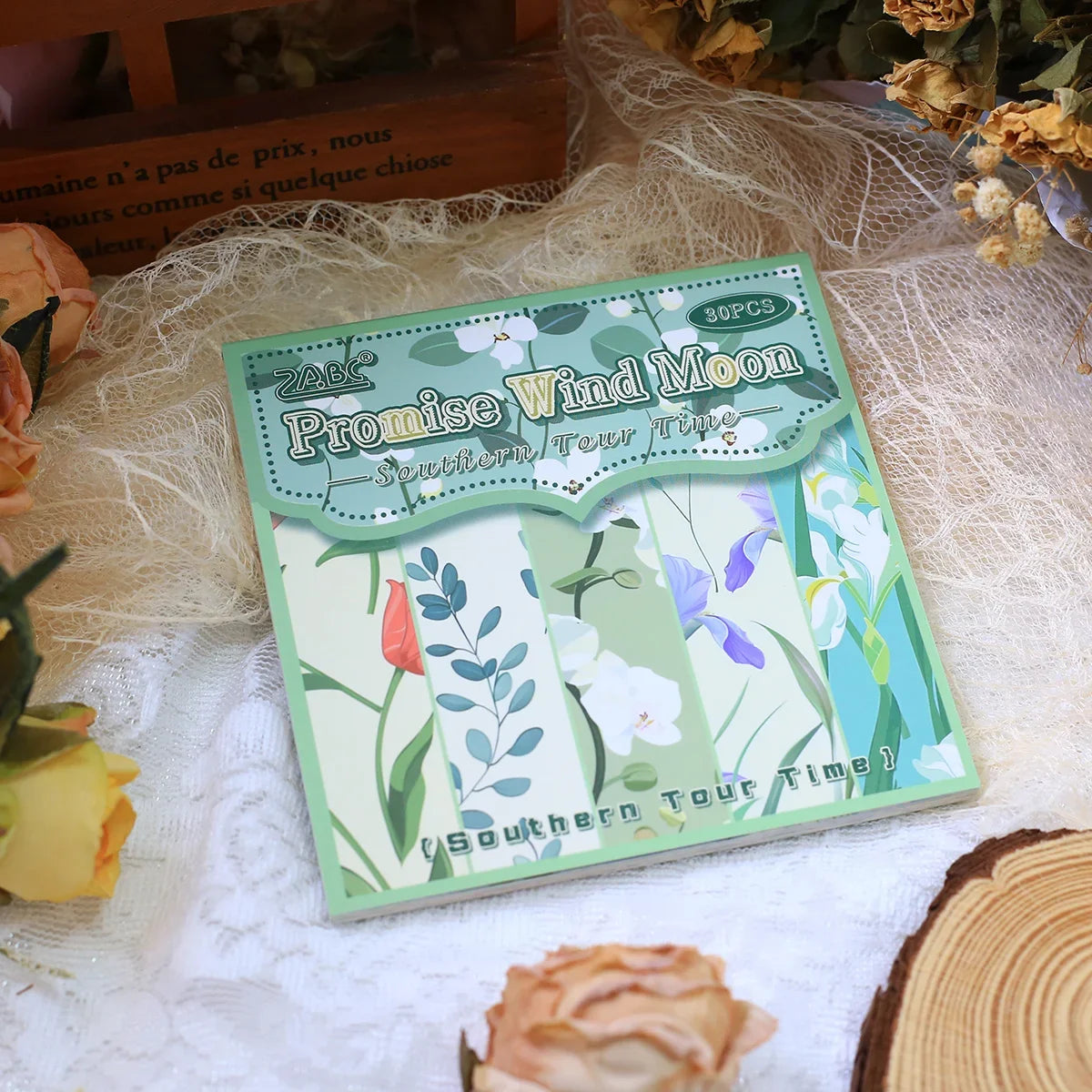 Vintage Floral Scrapbook Paper Set | 30 Sheets Aesthetic Journaling Supplies