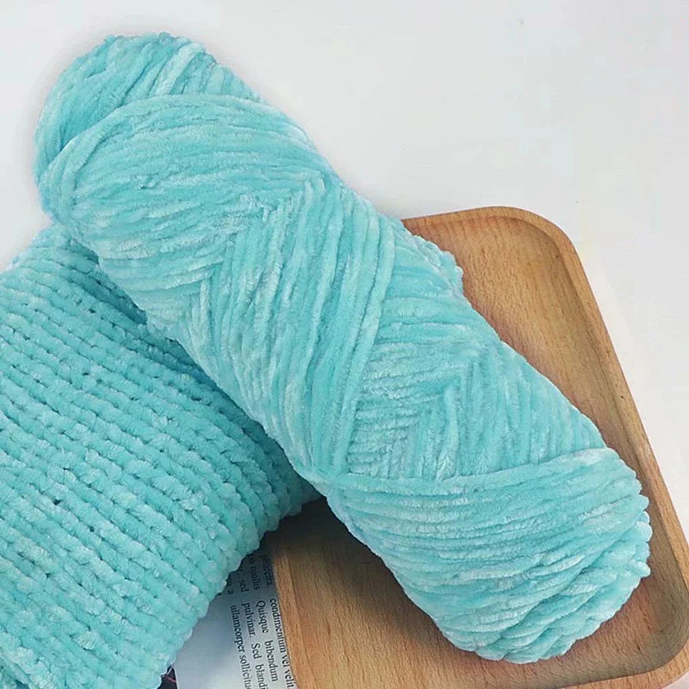 95g Chenille Soft Velvet Yarn Blended Knitting Wool Crochet Handmade Scarf Coat Baby Blanket And Hat