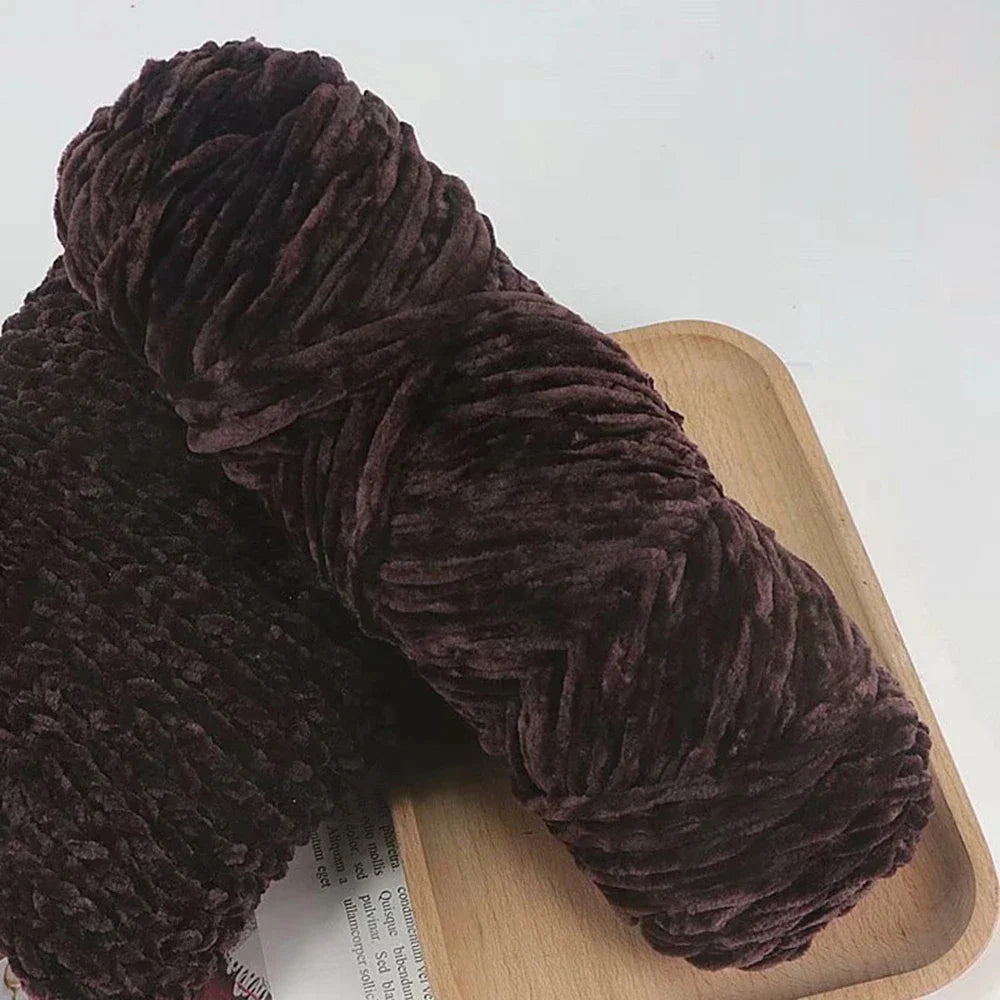 95g Chenille Soft Velvet Yarn Blended Knitting Wool Crochet Handmade Scarf Coat Baby Blanket And Hat