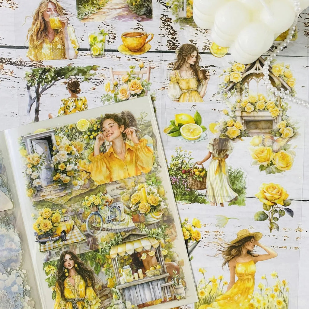 20-Sheet Junk Journal Sticker Pack | DIY Scrapbooking Decor