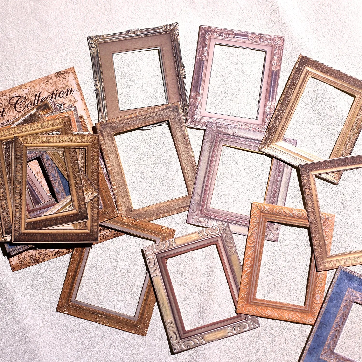 Vintage Frame Scrapbook Paper Set | 30pcs Junk Journal DIY Collage Material