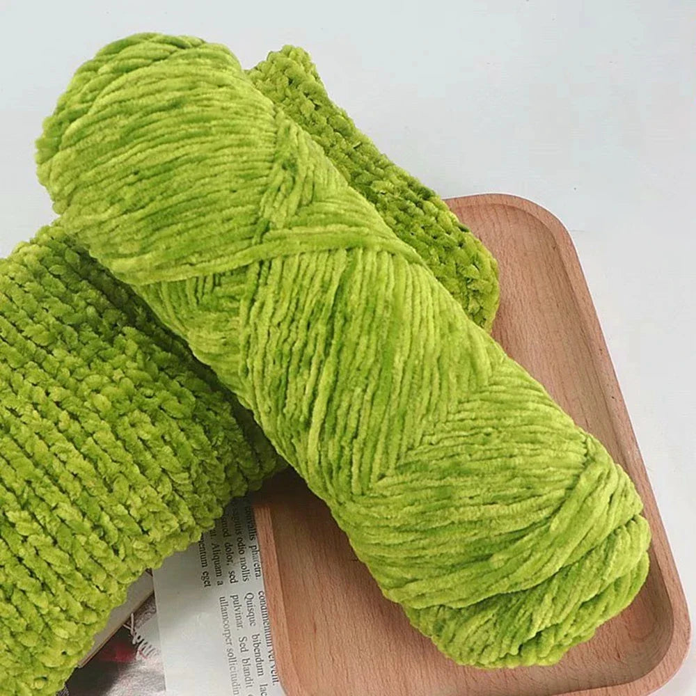 95g Chenille Soft Velvet Yarn Blended Knitting Wool Crochet Handmade Scarf Coat Baby Blanket And Hat
