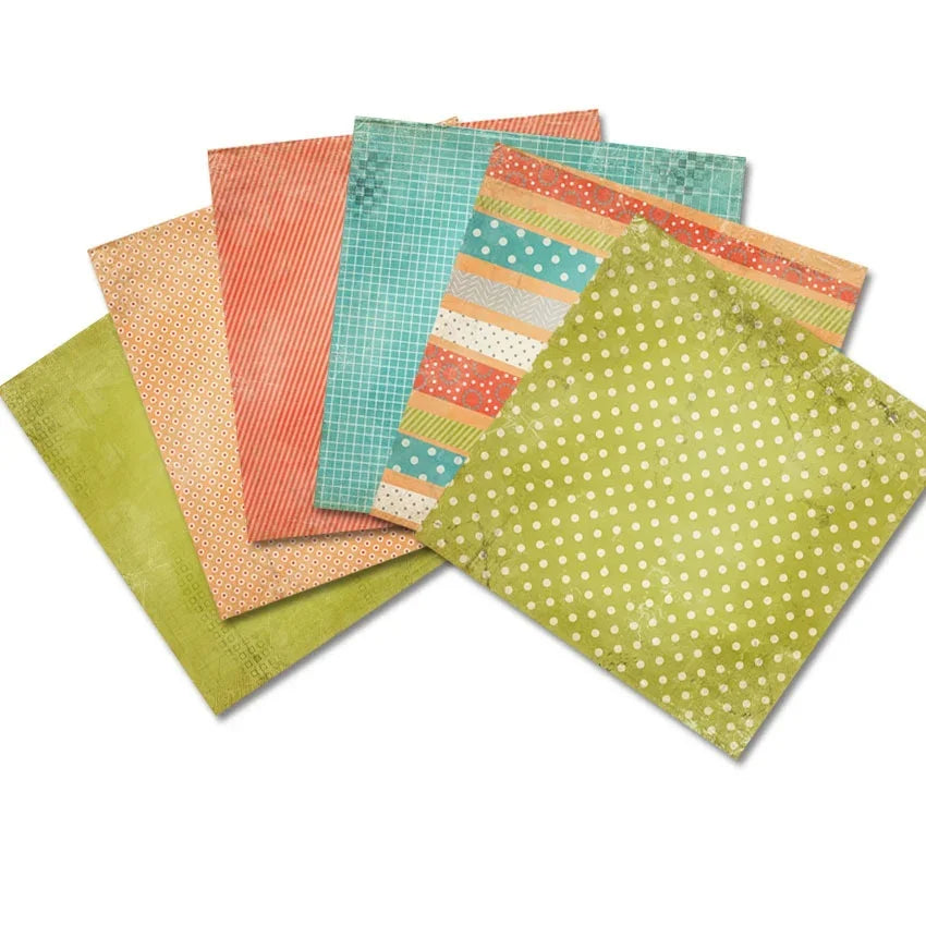 24 Sheets Craft Paper Pads for Scrapbooking | Double-Sided Background Paper Set