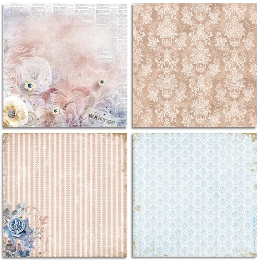 Floral Craft Paper Pad 24 Sheets | 6 Inch Origami Scrapbooking Card Making Paper