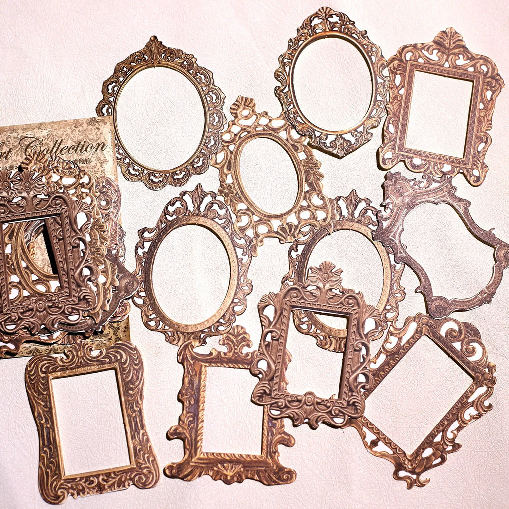 Vintage Frame Scrapbook Paper Set | 30pcs Junk Journal DIY Collage Material