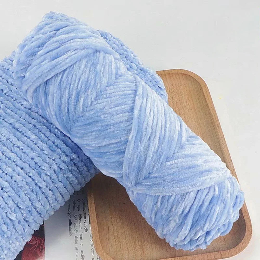 95g Chenille Soft Velvet Yarn Blended Knitting Wool Crochet Handmade Scarf Coat Baby Blanket And Hat