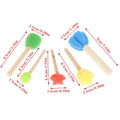 Kids Toddler Sponge Stamp Brush Set | Flower Drawing Toys for Children Paint Art