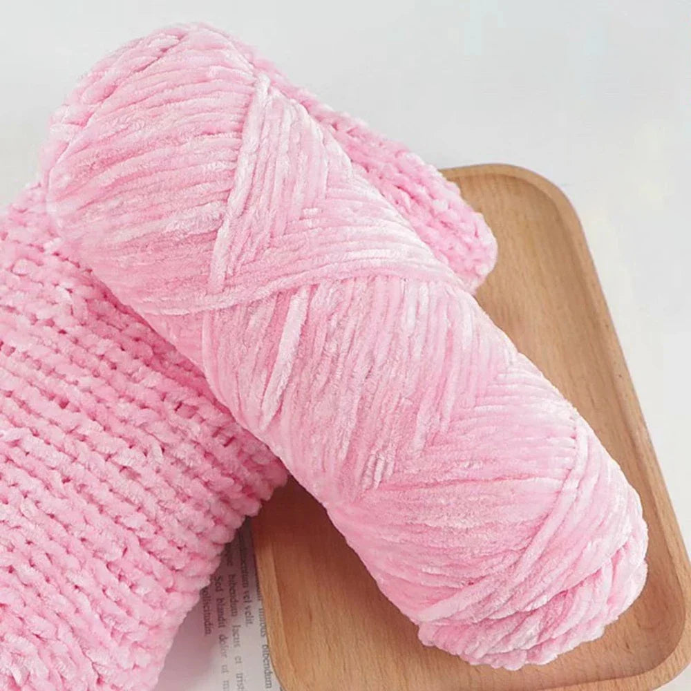 95g Chenille Soft Velvet Yarn Blended Knitting Wool Crochet Handmade Scarf Coat Baby Blanket And Hat