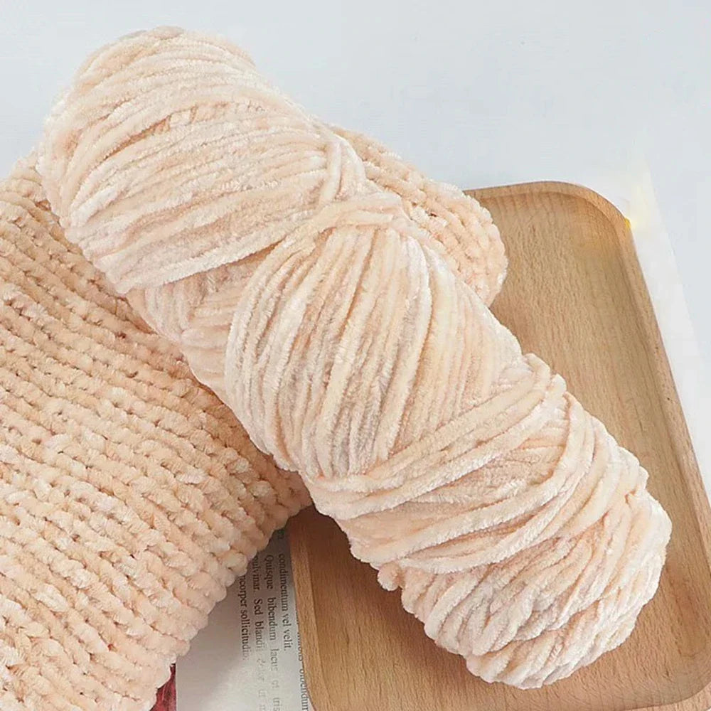 95g Chenille Soft Velvet Yarn Blended Knitting Wool Crochet Handmade Scarf Coat Baby Blanket And Hat