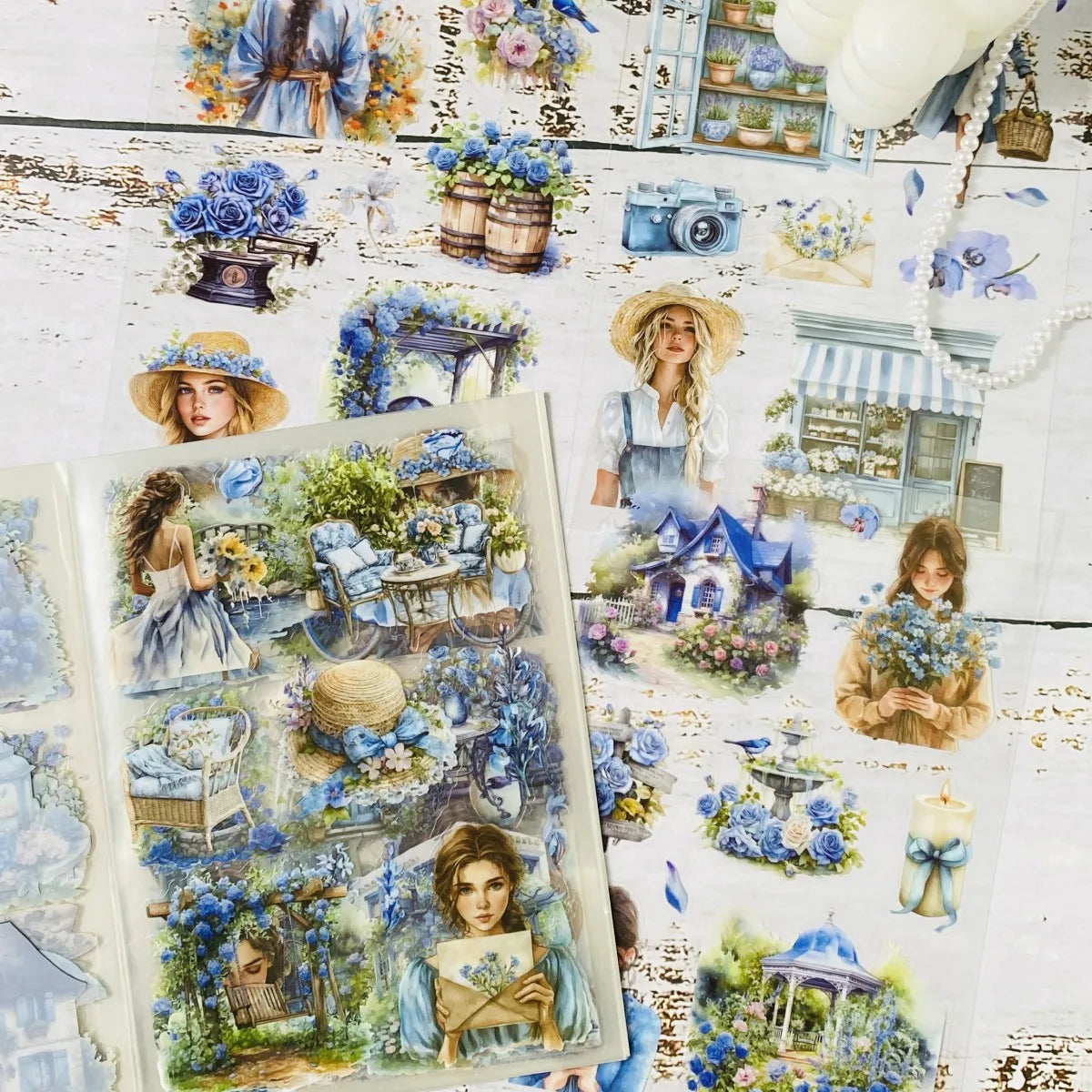 20-Sheet Junk Journal Sticker Pack | DIY Scrapbooking Decor