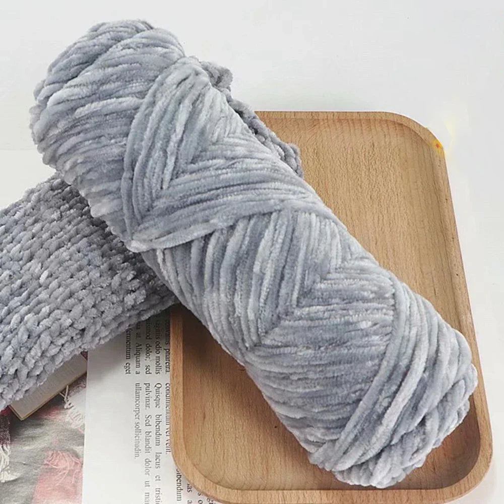 95g Chenille Soft Velvet Yarn Blended Knitting Wool Crochet Handmade Scarf Coat Baby Blanket And Hat