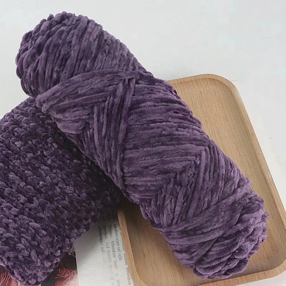 95g Chenille Soft Velvet Yarn Blended Knitting Wool Crochet Handmade Scarf Coat Baby Blanket And Hat