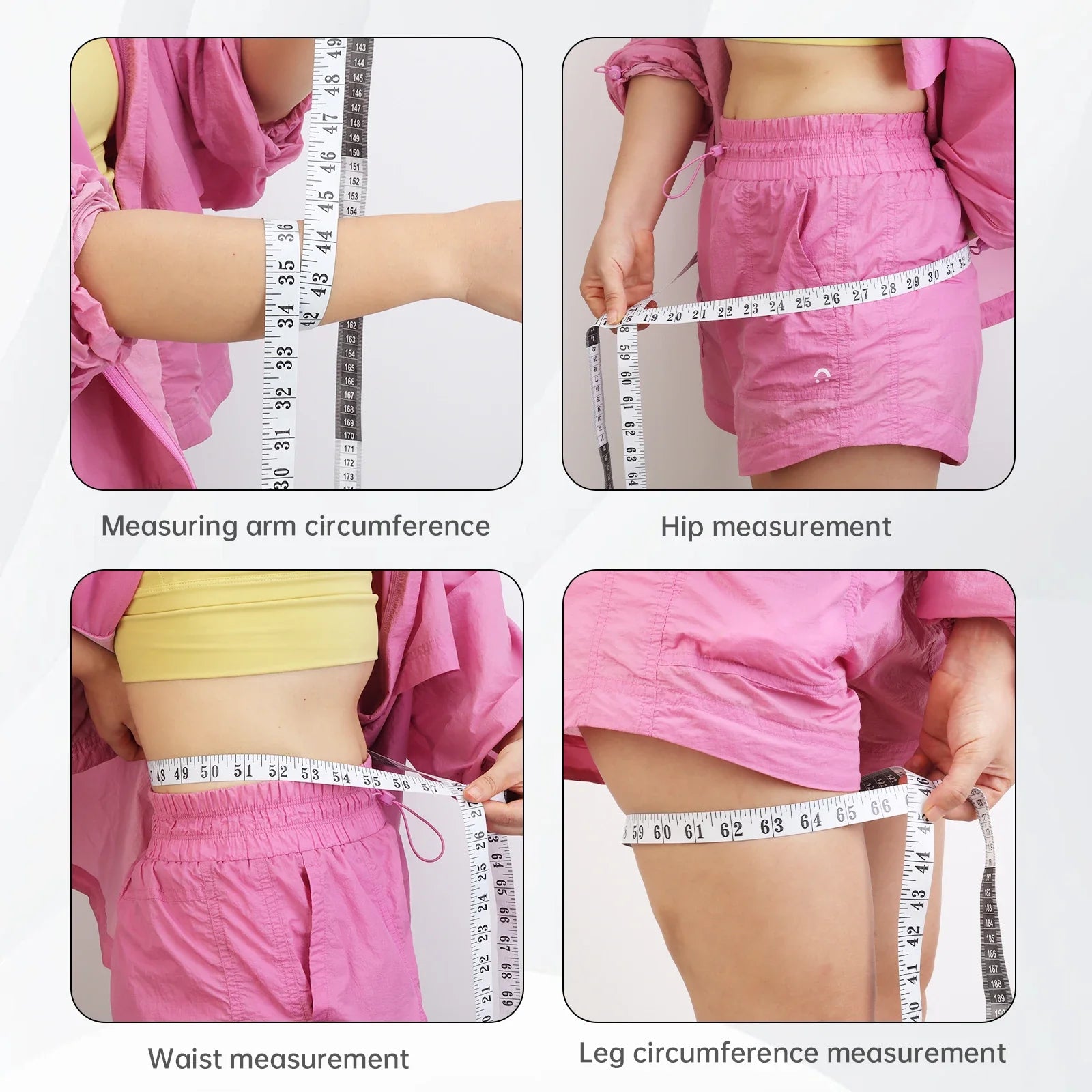 2m White Waist Circumference Soft Tape Measure | Clothing Tailor Measuring Ruler