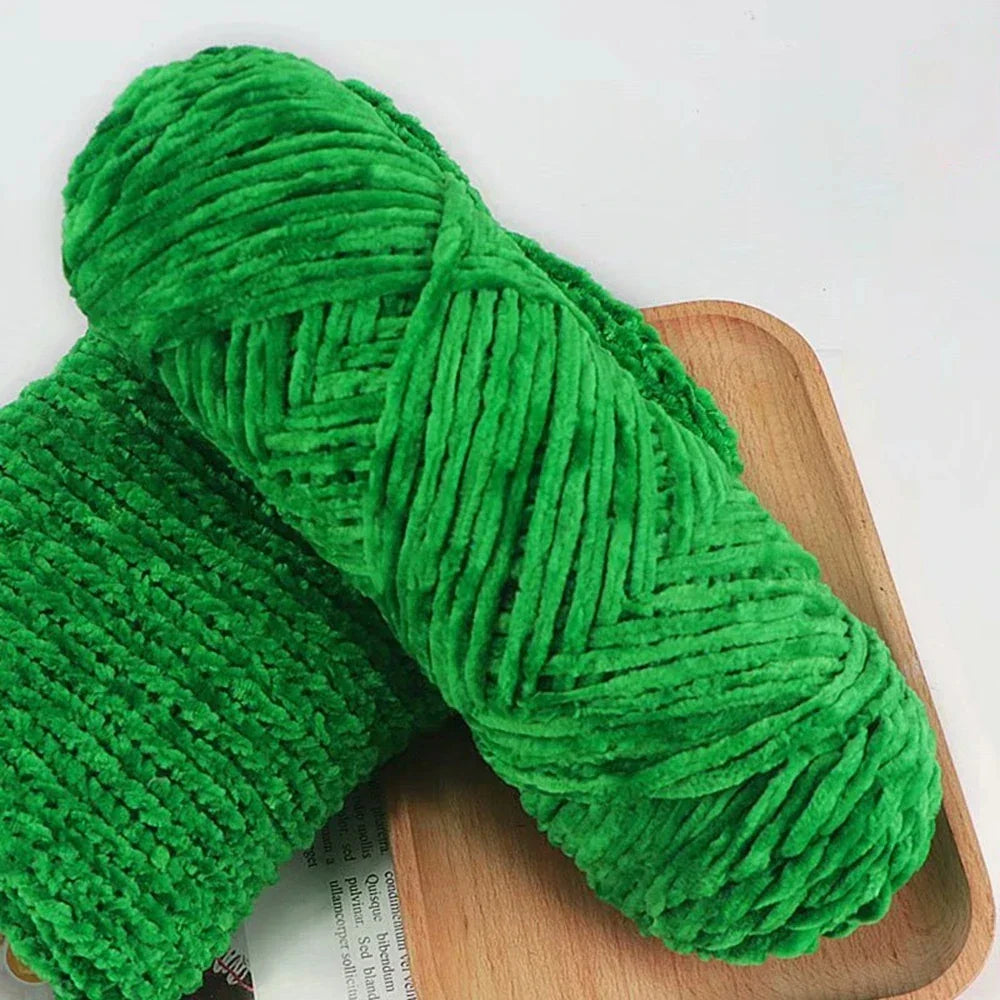 95g Chenille Soft Velvet Yarn Blended Knitting Wool Crochet Handmade Scarf Coat Baby Blanket And Hat