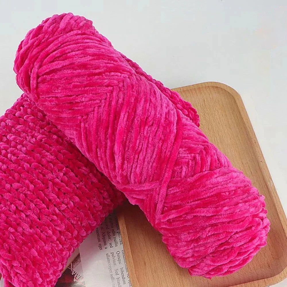 95g Chenille Soft Velvet Yarn Blended Knitting Wool Crochet Handmade Scarf Coat Baby Blanket And Hat
