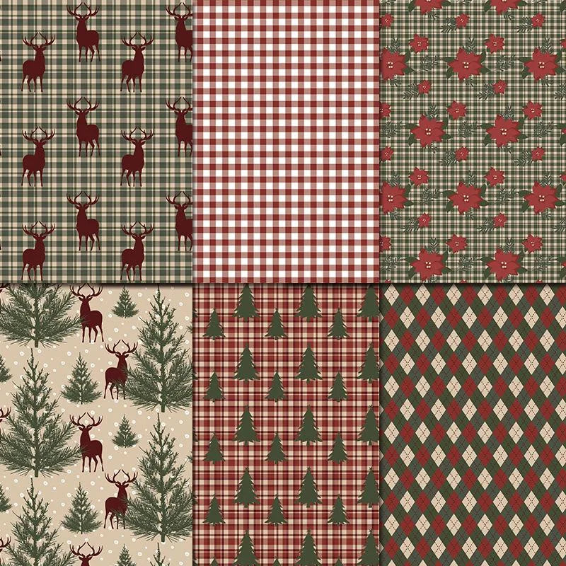 Vintage Christmas Scrapbook Paper Pack | 24 Sheets for Junk Journaling