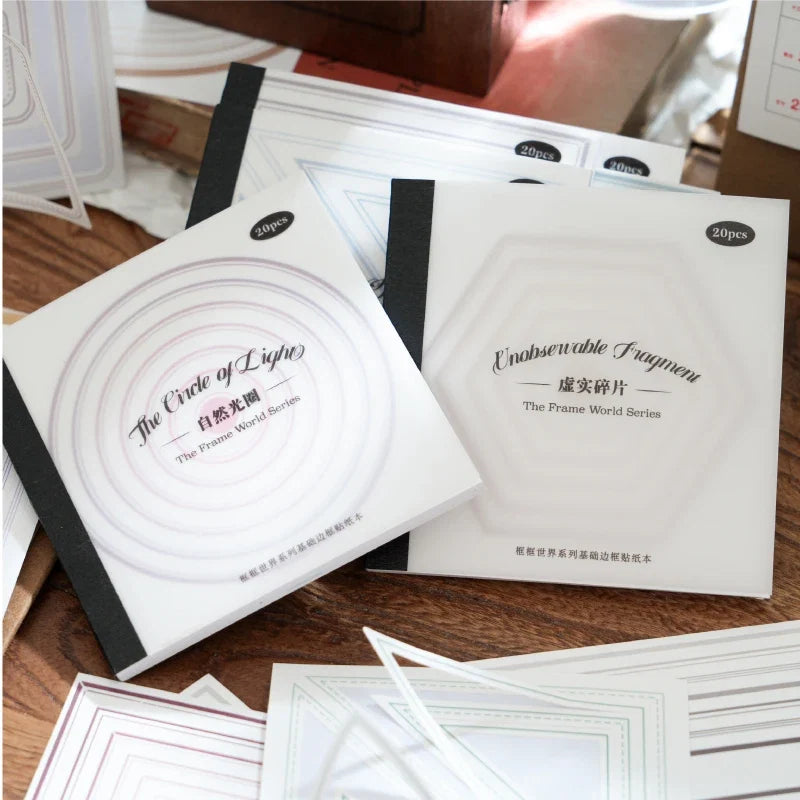 Frame Sticker Set for Junk Journal | 20pcs Scrapbooking Border Stickers