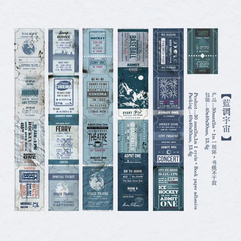 Vintage Label Paper Tape Stickers | Scrapbooking Junk Journal Supply