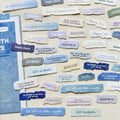 50 Pcs English Label Sticker Package | Junk Journal Scrapbook Embellishment Kit