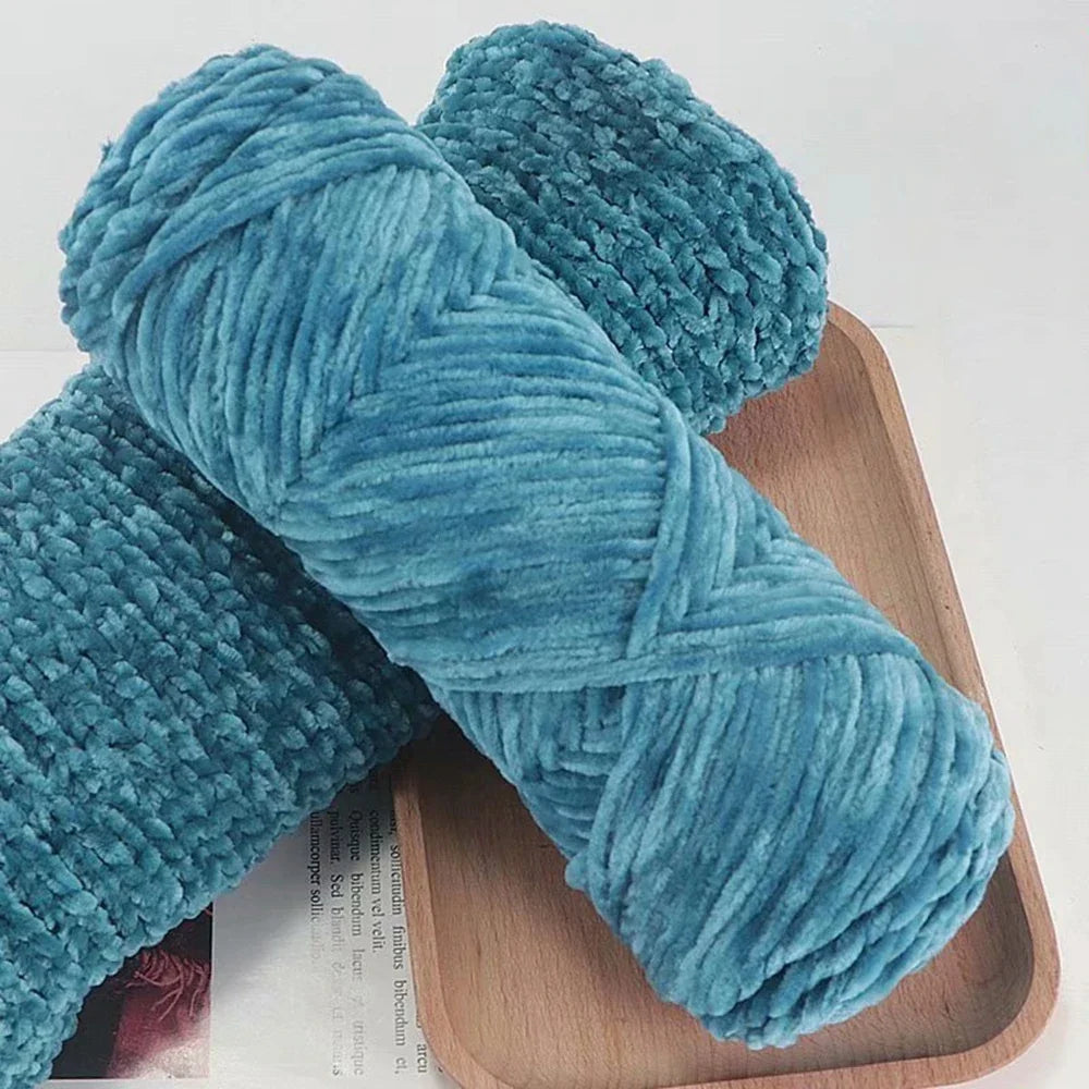95g Chenille Soft Velvet Yarn Blended Knitting Wool Crochet Handmade Scarf Coat Baby Blanket And Hat