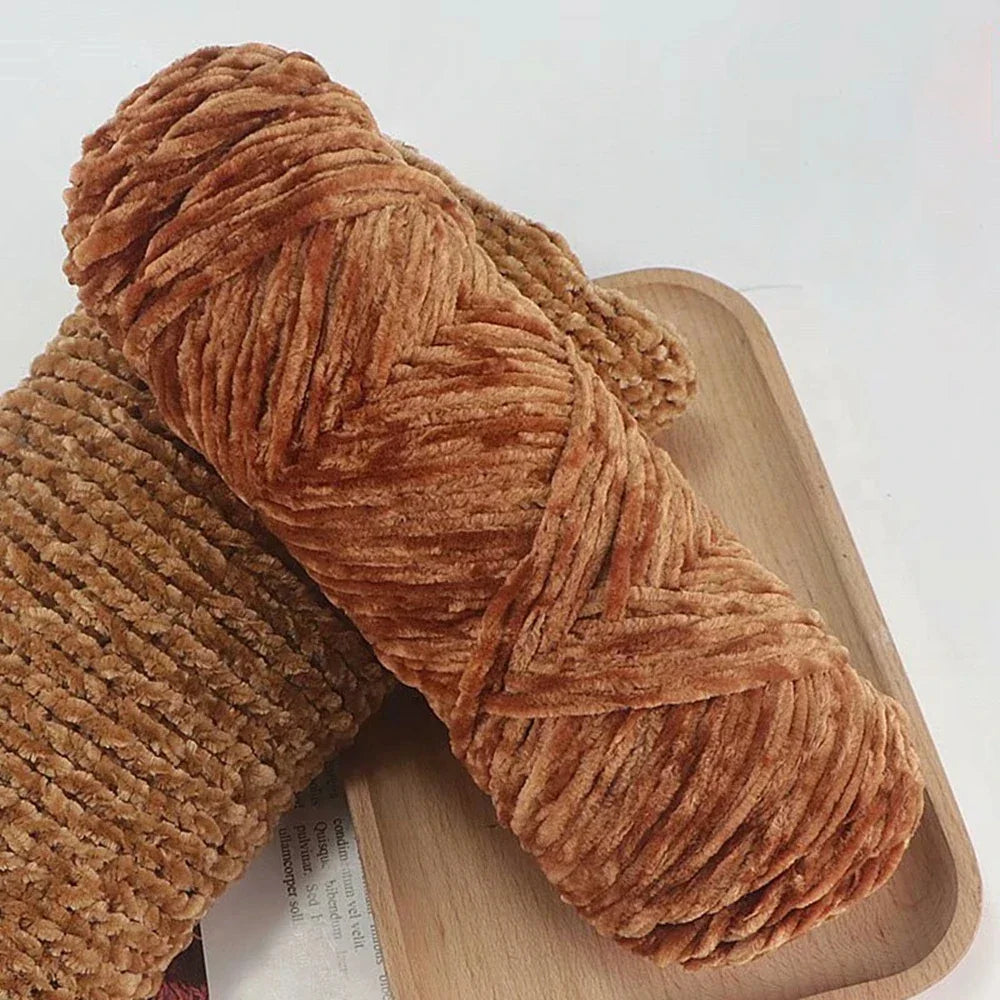 95g Chenille Soft Velvet Yarn Blended Knitting Wool Crochet Handmade Scarf Coat Baby Blanket And Hat