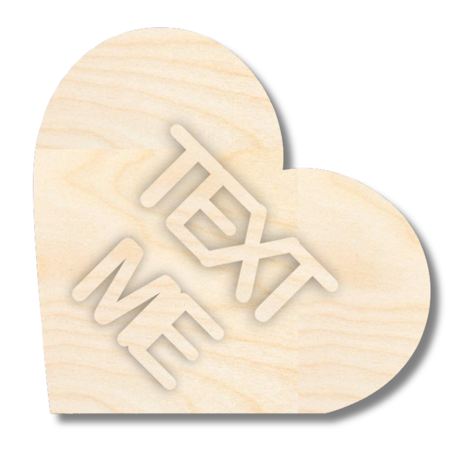 NEW Unfinished Wood Layered Conversation Heart Shelf Sitter | 6" Wide| 1/2" and 1/4" Wood | Wood Craft DIY