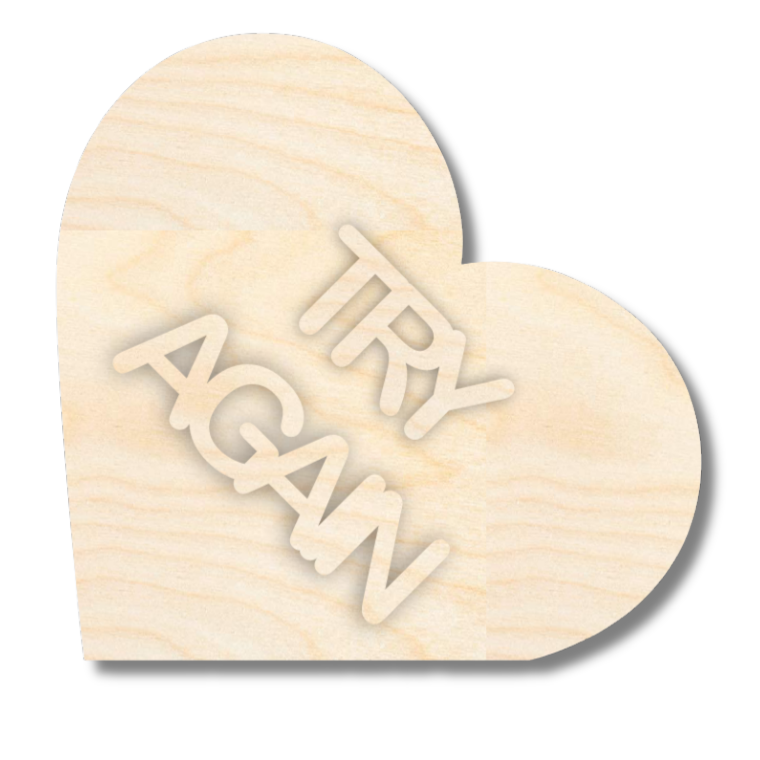 NEW Unfinished Wood Layered Conversation Heart Shelf Sitter | 6" Wide| 1/2" and 1/4" Wood | Wood Craft DIY