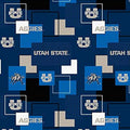 Utah State Aggies - Block Print