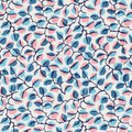 Climbing Leaves - Teal/Pink