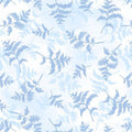 Dreaming in Blue - Fern Toss - White