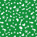 Potpourri of Novelty - Cat Paw Ditsy - Green (3-Yard Pack)