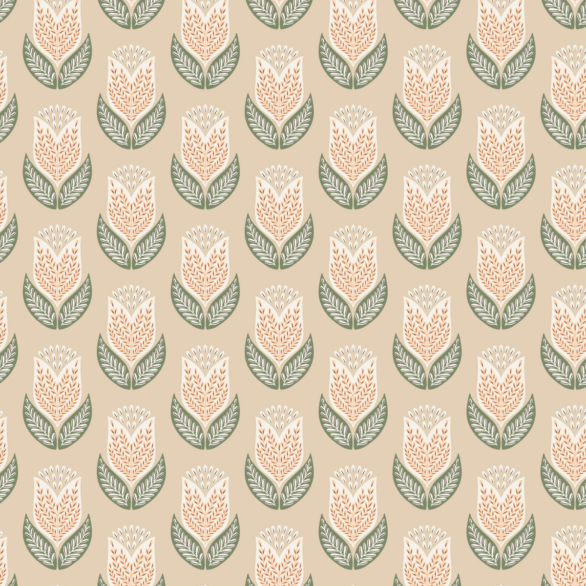 Honey Garden - Tulips - Tan