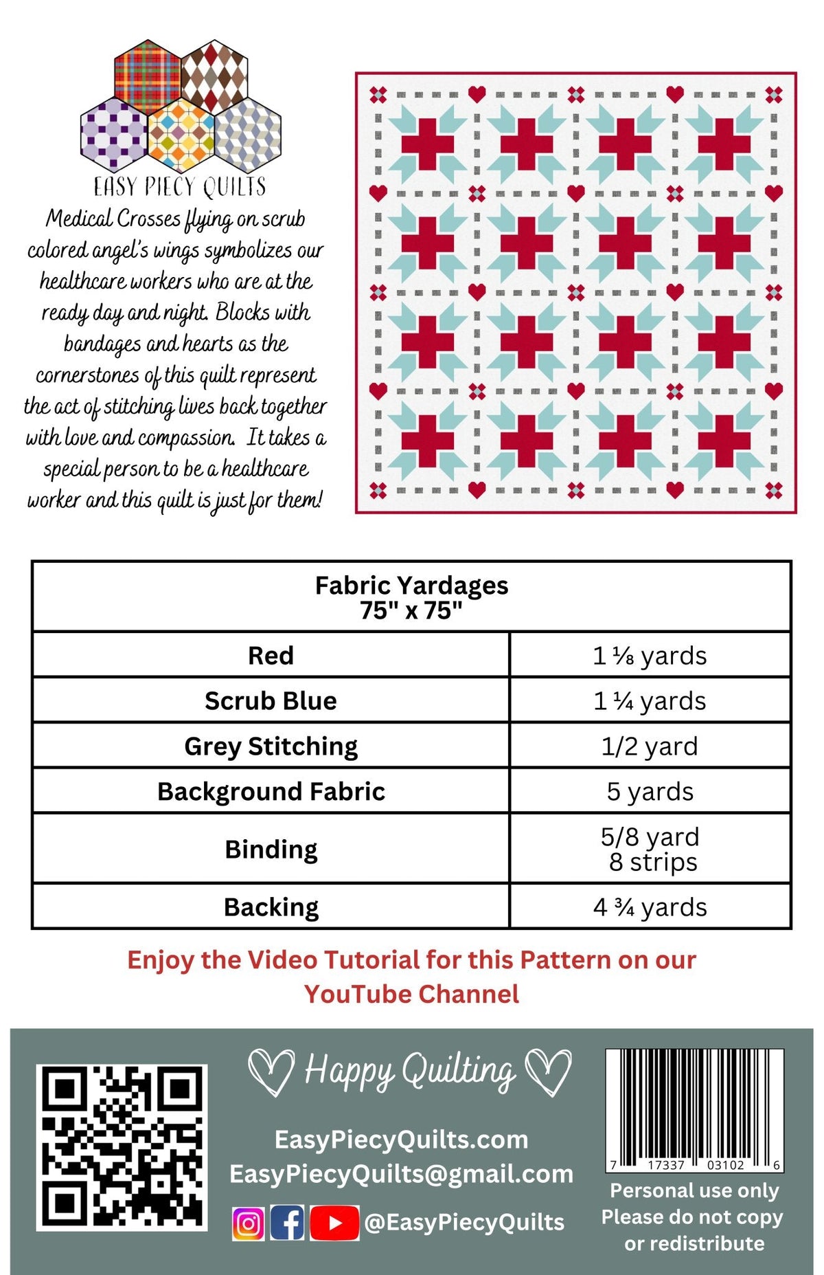 Angels Wear Scrubs Quilt Kit