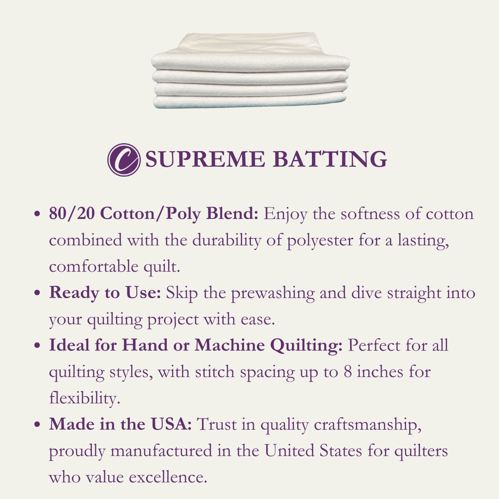 Supreme Batting 80/20 - 93" Wide - By the Yard