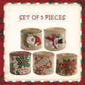 Burlap Christmas Ribbons with Wired Edge for Crafts
