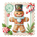 Nutcracker Postage Stamps Fabric Panel 11