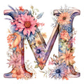 Alphabet Flowers Fabric Panel 4