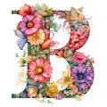 Alphabet Flowers Fabric Panel 6