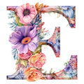 Alphabet Flowers Fabric Panel 22
