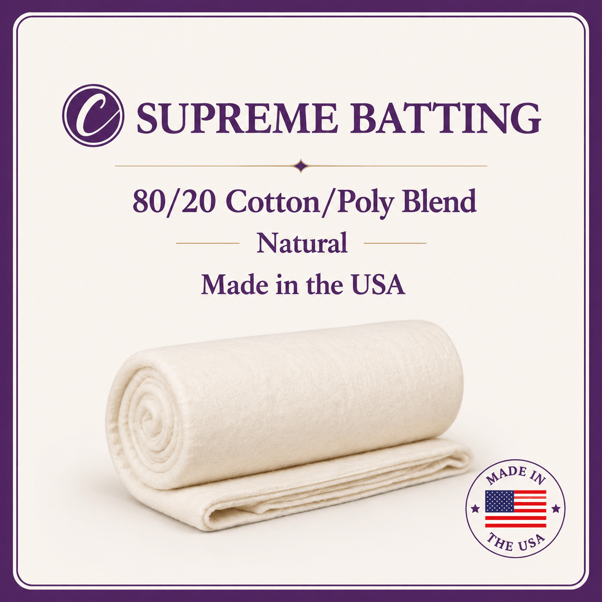 Supreme Batting 80/20 - 60" Wide - By the Yard